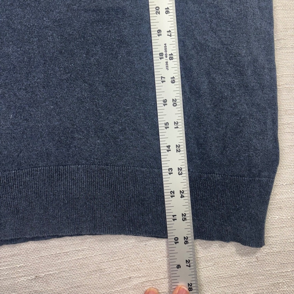 Banana Republic Mens Silk Cashmere Blend V-Neck Sweater Blue Heather Size Medium - Picture 5 of 10